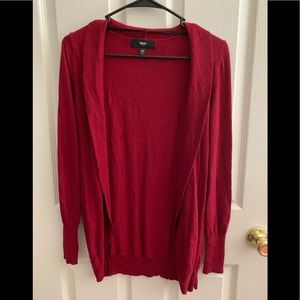 Long Dark Red Cardigan
